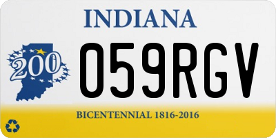 IN license plate 059RGV