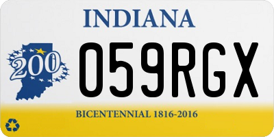 IN license plate 059RGX