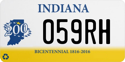 IN license plate 059RH