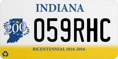IN license plate 059RHC