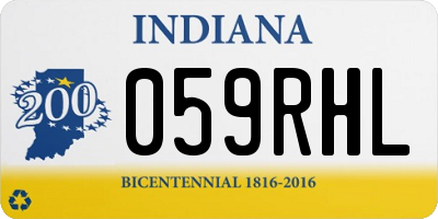 IN license plate 059RHL