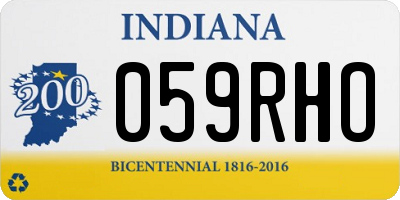 IN license plate 059RHO