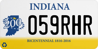 IN license plate 059RHR