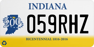 IN license plate 059RHZ