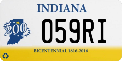 IN license plate 059RI