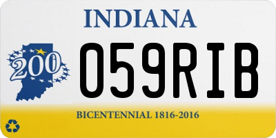 IN license plate 059RIB