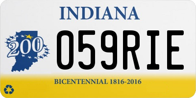 IN license plate 059RIE