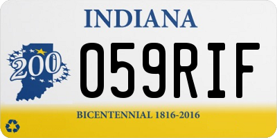IN license plate 059RIF
