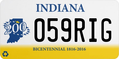 IN license plate 059RIG