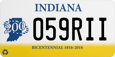 IN license plate 059RII