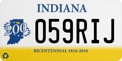 IN license plate 059RIJ