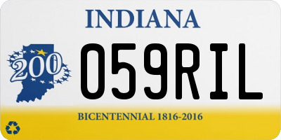 IN license plate 059RIL