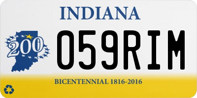 IN license plate 059RIM
