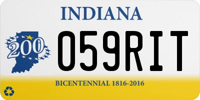 IN license plate 059RIT