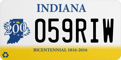 IN license plate 059RIW
