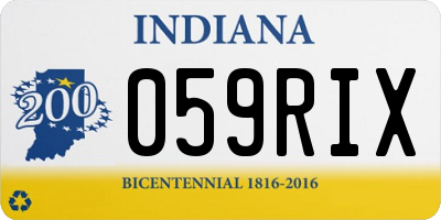 IN license plate 059RIX