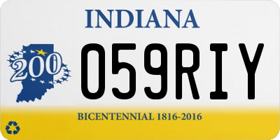 IN license plate 059RIY