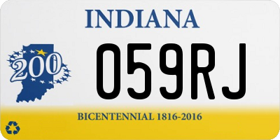 IN license plate 059RJ