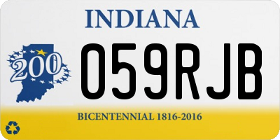 IN license plate 059RJB