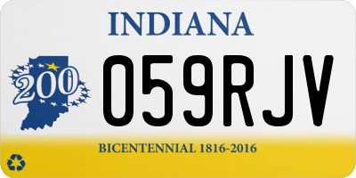 IN license plate 059RJV