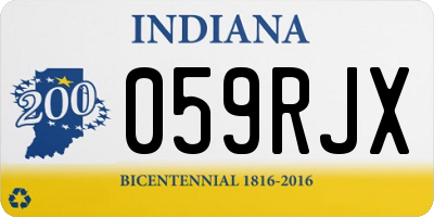 IN license plate 059RJX