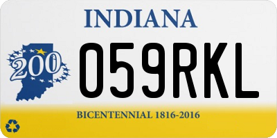IN license plate 059RKL
