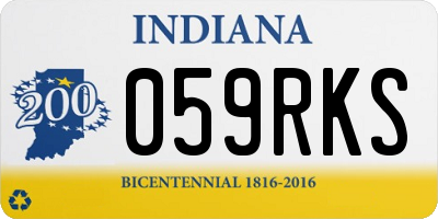 IN license plate 059RKS