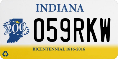 IN license plate 059RKW