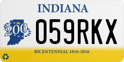 IN license plate 059RKX