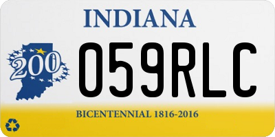 IN license plate 059RLC