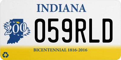 IN license plate 059RLD