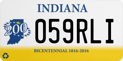 IN license plate 059RLI