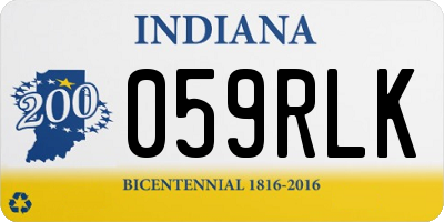 IN license plate 059RLK