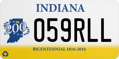 IN license plate 059RLL
