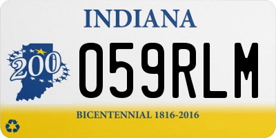 IN license plate 059RLM