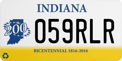 IN license plate 059RLR