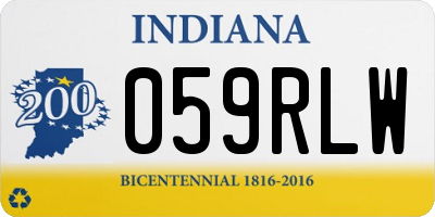 IN license plate 059RLW