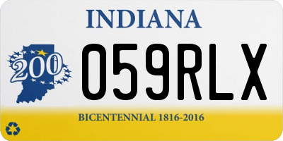 IN license plate 059RLX