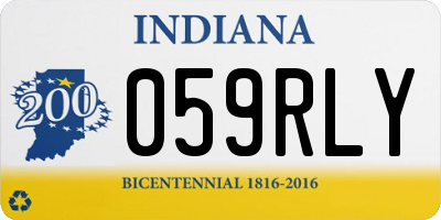 IN license plate 059RLY