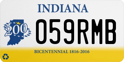 IN license plate 059RMB