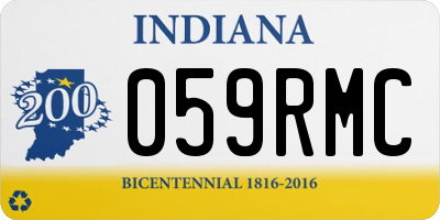 IN license plate 059RMC