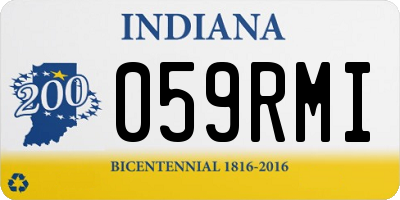 IN license plate 059RMI