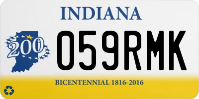 IN license plate 059RMK