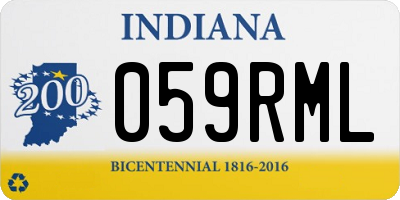 IN license plate 059RML