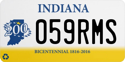 IN license plate 059RMS