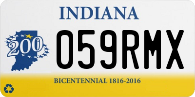IN license plate 059RMX