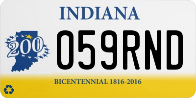 IN license plate 059RND
