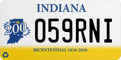 IN license plate 059RNI