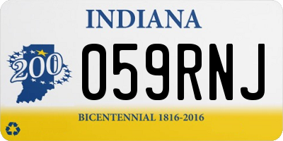 IN license plate 059RNJ
