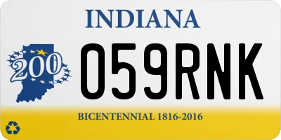 IN license plate 059RNK
